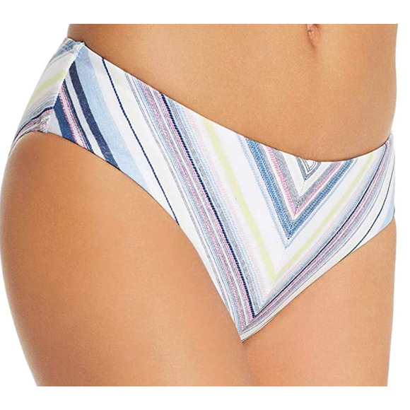 Splendid Striped Retro Multicolored Swimsuit Bikini Bottom Medium NWT - Picture 1 of 4